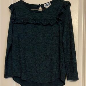 Old Navy Ruffle Green Top